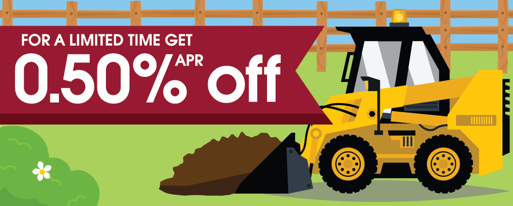 For a limited time get 0.50% APR off a small business equipment loan